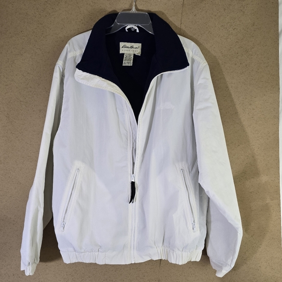 Eddie Bauer Mens Windbreaker Polartec Insulated Full Zip Bomber Jacket Sz L Tall - Picture 2 of 10